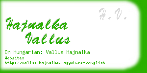 hajnalka vallus business card